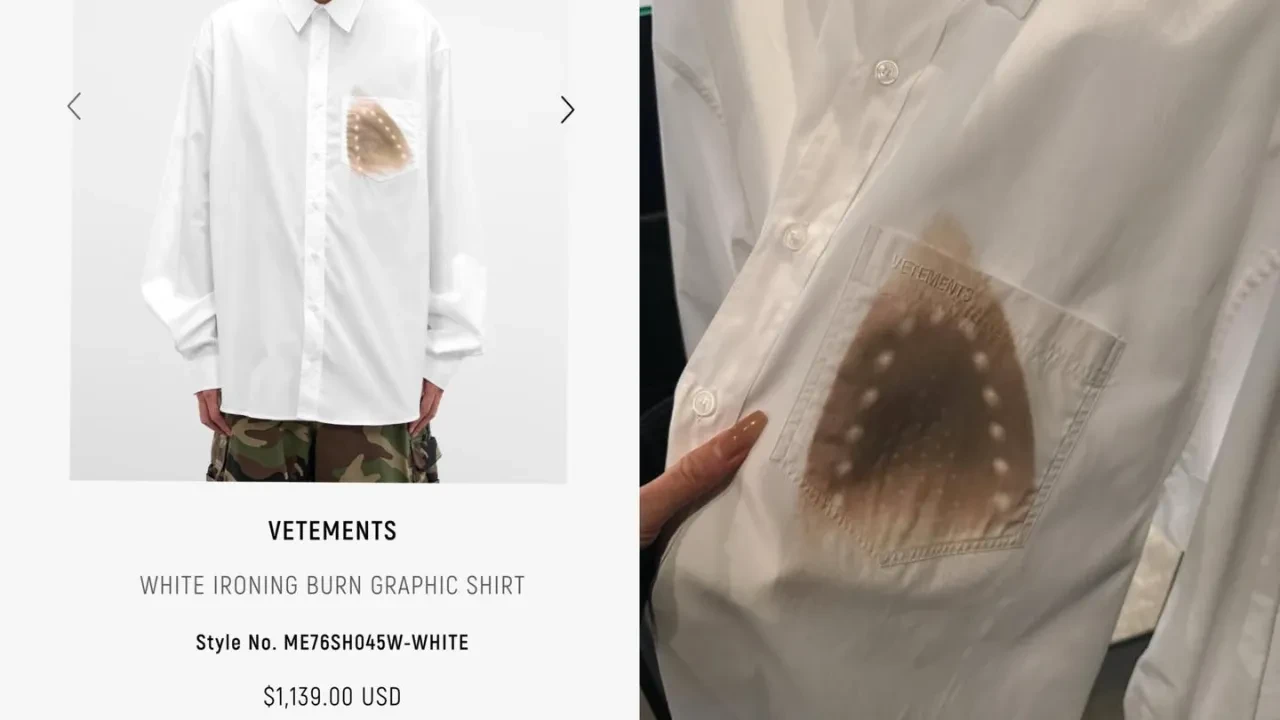 В соцсетях обсуждают цену рубашки с принтом “следа утюга” от известного бренда