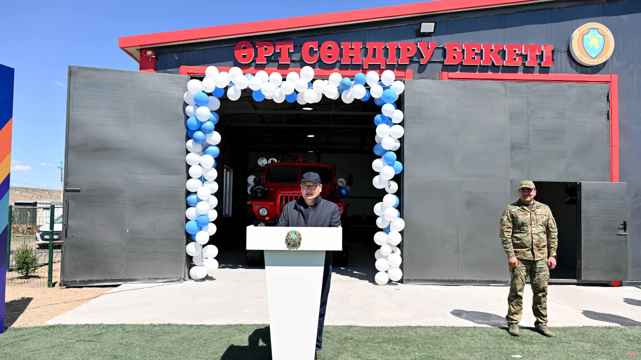 Абай облысында жаңа нысан: Қызыл кесік ауылында өрт сөндіру бекеті іске қосылды