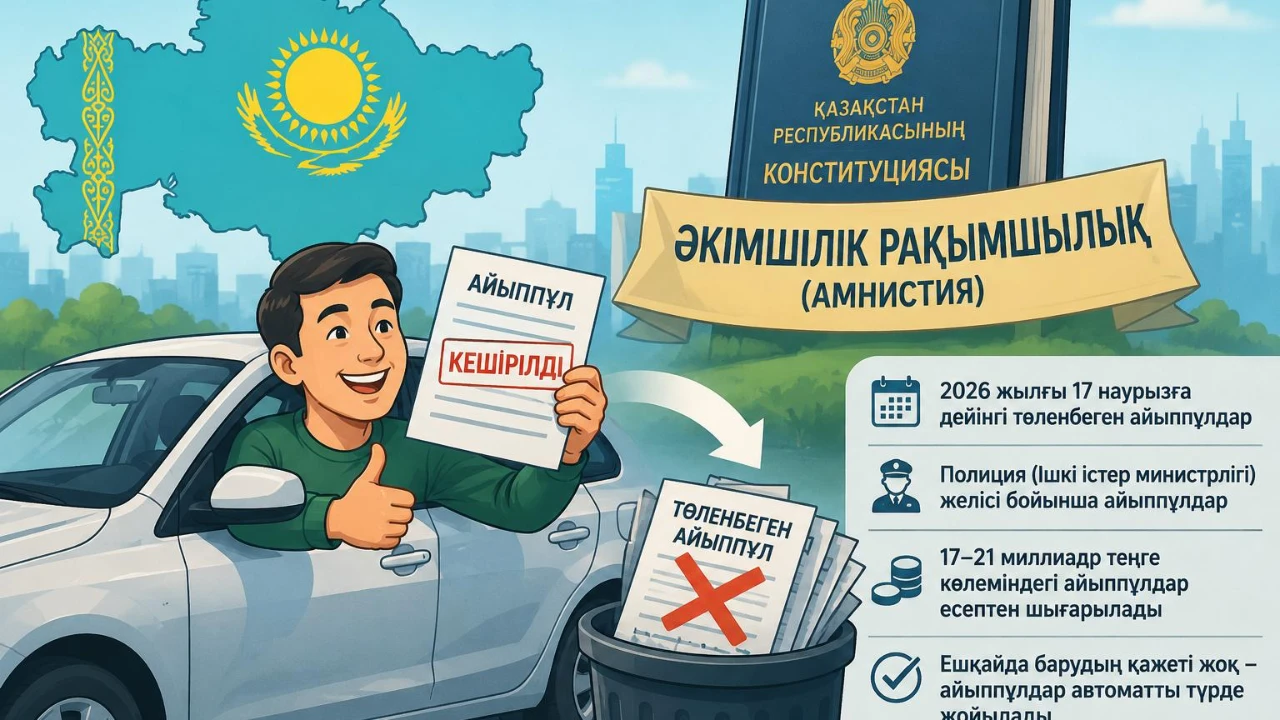 ҚАЗАҚСТАНДА 500 МЫҢНАН АСТАМ АДАМНЫҢ АЙЫППҰЛЫ КЕШІРІЛЕДІ: НЕНІ БІЛУ КЕРЕК?